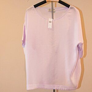 New Saturday Sunday by Anthropologie Lavender silk top Large NWT